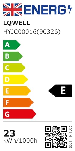 Energieeffizienzlabel LQWELL HYCJ00016(90326), A–G; 23 kWh/1000h, QR-Code