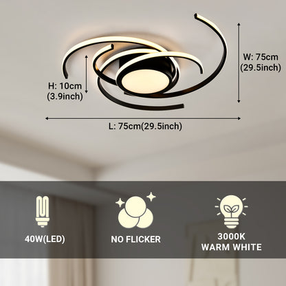 LED-Deckenleuchte mit Maßen L 75 cm, B 75 cm, H 10 cm, warmweißes Licht