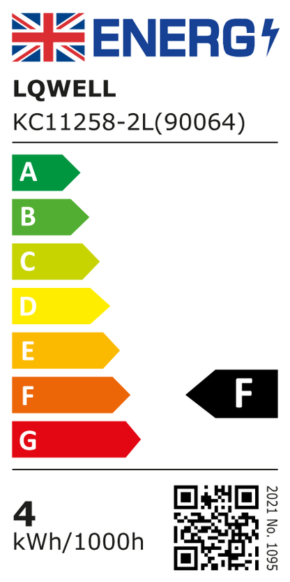 Energieeffizienzlabel LQWELL, Klasse F, 4 kWh/1000h, KC11258-2L (90064)