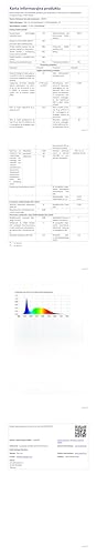 LQWELL® LED-Feuchtraumleuchte Datenblatt-Seite mit Tabellen zu technischen Spezifikationen