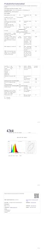 LQWELL® Deckenleuchte LED: technisches Datenblatt mit Tabellen und Diagramm