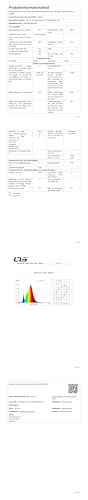 Technisches Datenblatt zur LQWELL® Deckenleuchte LED mit technischen Tabellen