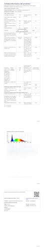 Technisches Datenblatt: Tabelle mit technischen Parametern der LED-Feuchtraumleuchte