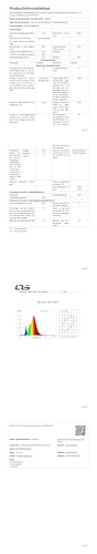 Technisches Datenblatt zur LQWELL® Deckenleuchte LED mit Leistungs- und Messwerten