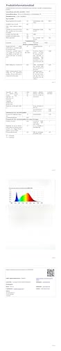 LQWELL® LED-Feuchtraumleuchte: technische Daten im Tabellenformat