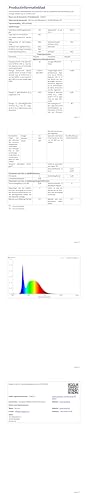 Technisches Datenblatt der lqwill.shopckenleuchte, Abschnitt mit Energie- und Temperaturangaben