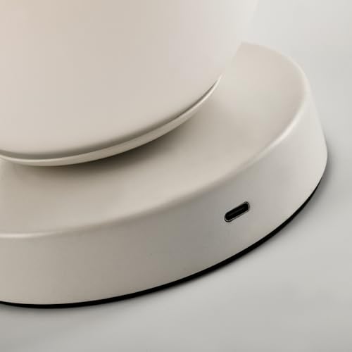 Tischlampe: Sockel-Detail mit Anschlussöffnung und Bedienfläche, weiß