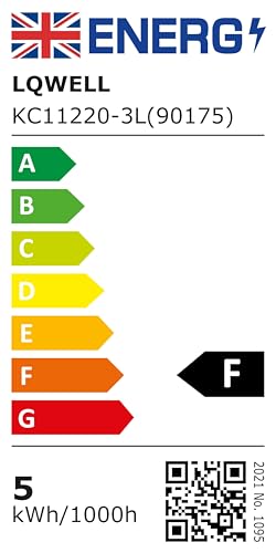 Energieeffizienzlabel LQWELL KC11220-3L(90175): Skala A–G, 5 kWh/1000h