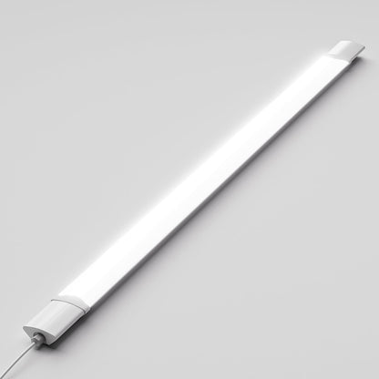 LQWELL® LED Feuchtraumleuchte, lange LED-Röhre mit weißem Gehäuse und Endkappe