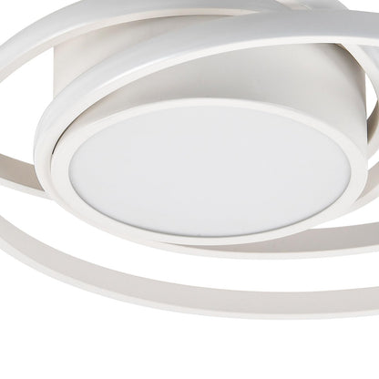 LED-Deckenleuchte, Nahansicht des weißen kreisförmigen Diffusors