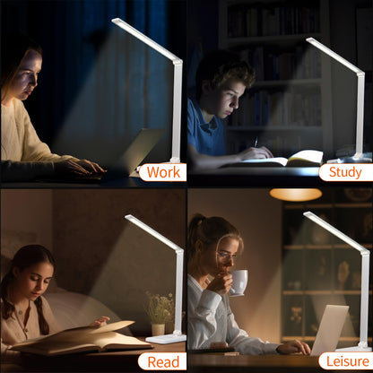 LED-Schreibtischlampe mit langem Leuchtbalken und verstellbarer, seitlicher Ausrichtung