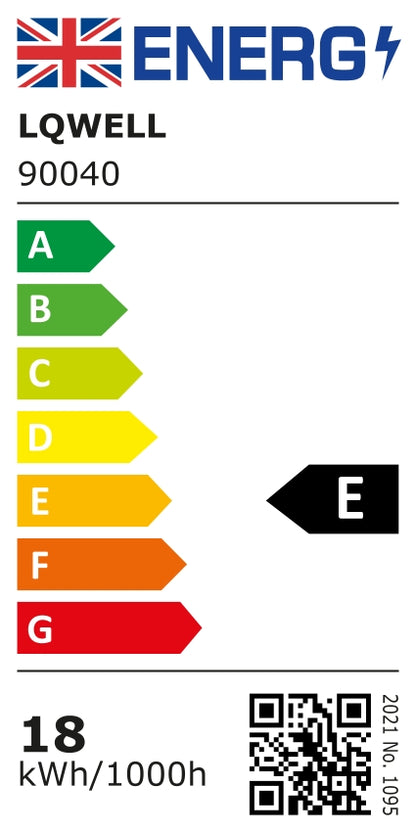 Energieeffizienzlabel für LQWELL 90040, Klasse E, 18 kWh/1000h
