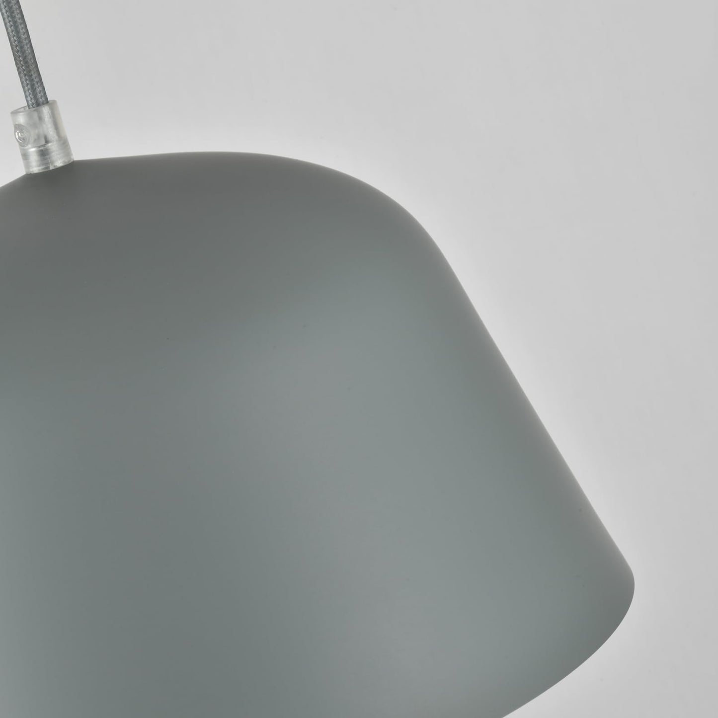Blauer Aluminium-Lampenschirm für Hängeleuchte mit Aufhängung und Anschluss