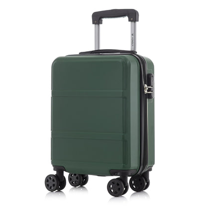 YONSLY® Hartschalen-Rollkoffer Dunkelgrün mit Zahlenschloss und 4 Rollen