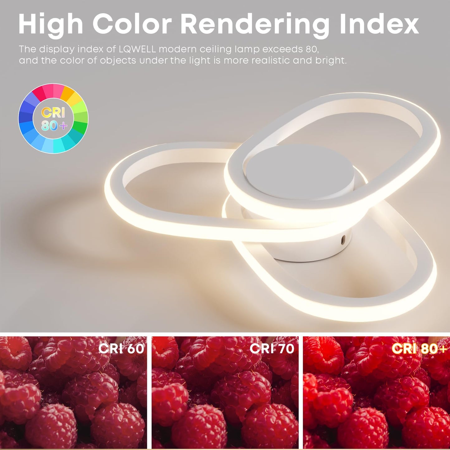 LED-Deckenleuchte mit leuchtendem Kleeblatt-Ring und runder mittlerer Abdeckung