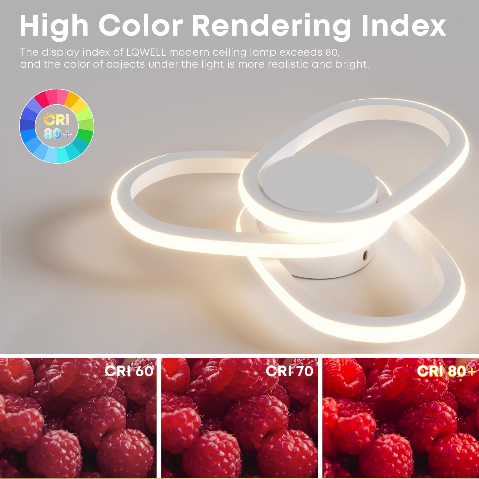 LED-Deckenleuchte mit leuchtendem Kleeblatt-Ring und runder mittlerer Abdeckung
