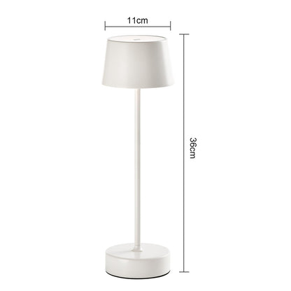 LED-Tischlampe, 36 cm Höhe, mit Lampenschirm und runder Standbasis