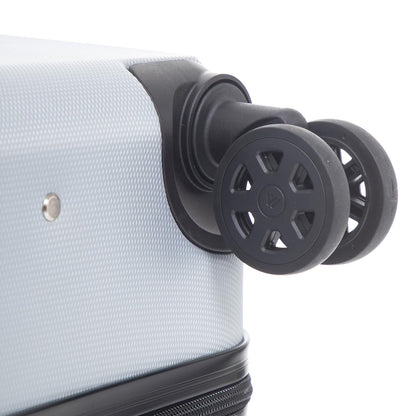 Rollenaggregat eines Hartschalen-Reisekoffers mit 360°-Laufrollen