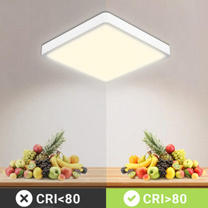 Quadratische LED-Deckenleuchte mit CRI-Anzeige (CRI>80) für bessere Farbwiedergabe