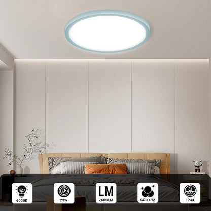 Runde LED-Deckenleuchte mit hellem Lichtkreis, flaches Design, Deckenmontage