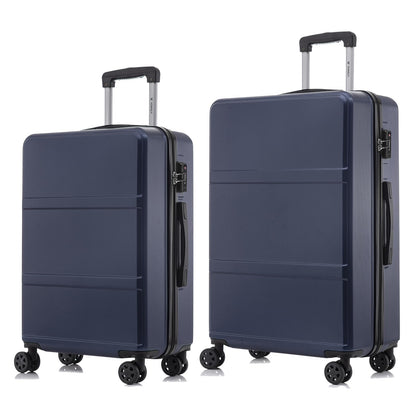 Reisekoffer-Set mit Hartschale, Trolley und 4 Rollen, dunkelblau