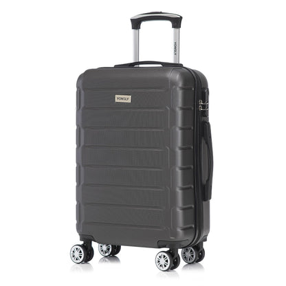Hartschalen-Trolley-Reisekoffer mit ausziehbarem Griff, 4 Rollen und Zahlenschloss