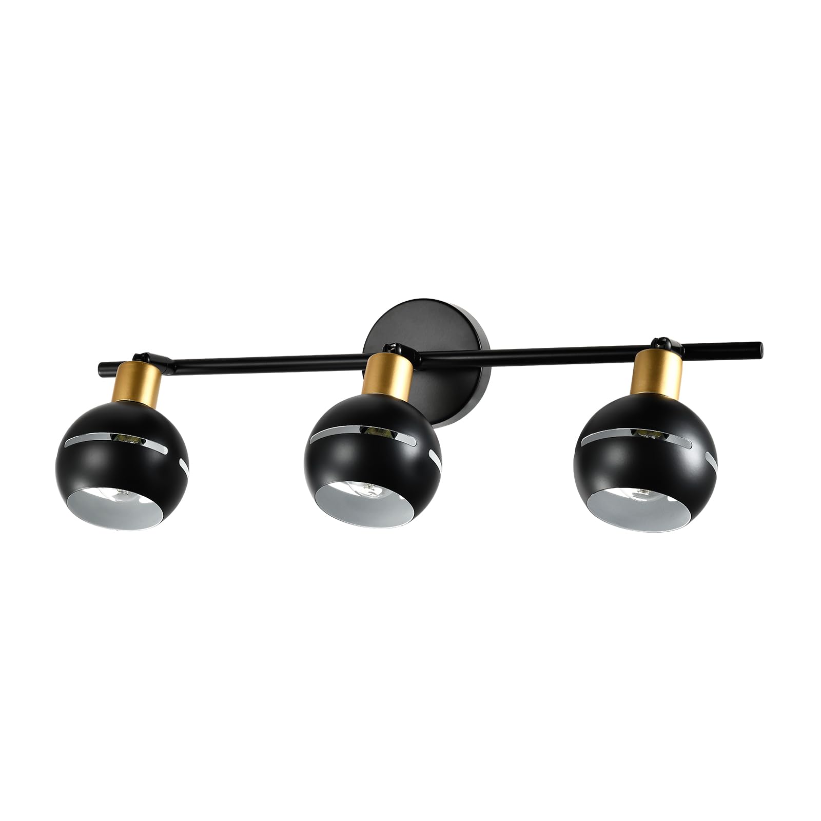LQWELL® 3-flammiger Deckenstrahler mit schwarzer Metallhalterung und drehbaren Spots