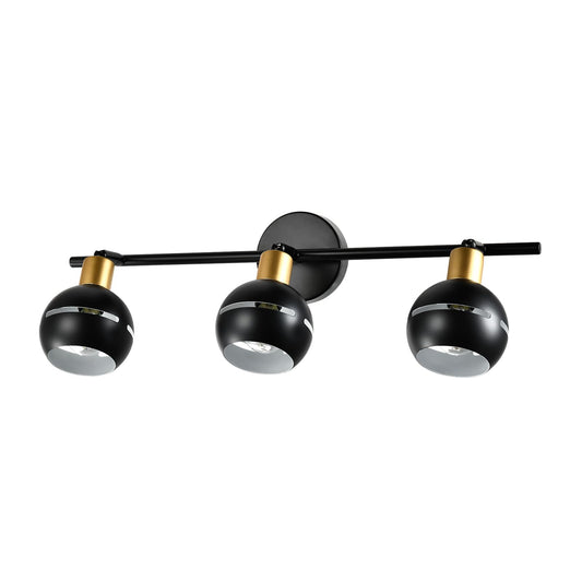 LQWELL® 3-flammiger Deckenstrahler mit schwarzer Metallhalterung und drehbaren Spots