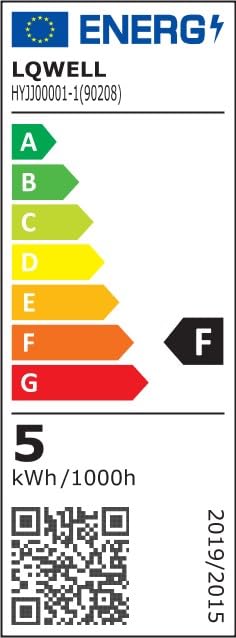 Energieeffizienzlabel für LQWELL® Beleuchtung, Klasse A, Skala bis F