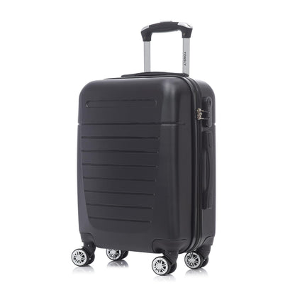 Hartschalenkoffer Schwarz mit 4 Rollen und ausziehbarem Griff