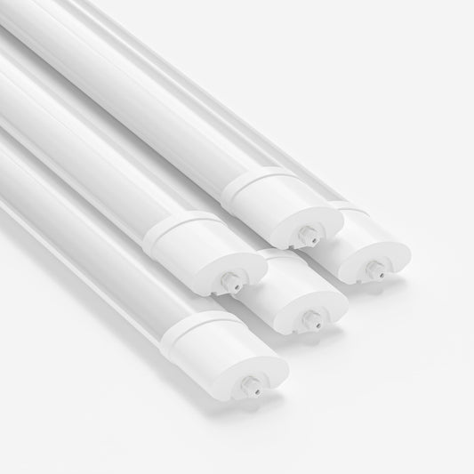 LQWELL® LED-Feuchtraumleuchte mit weißem Wannenprofil und zwei langen LED-Röhren