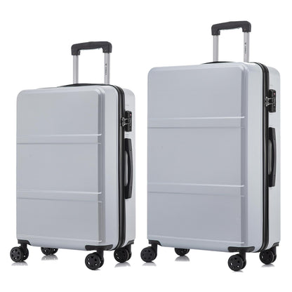 Reisekoffer-Set mit Hartschale, Trolley und 4 Rollen, hellgrau