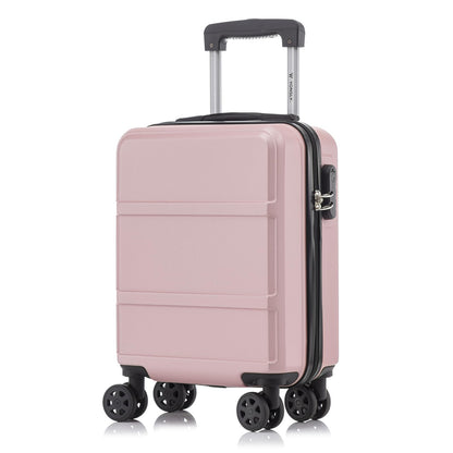 Hartschalen-Trolleykoffer in Roségold mit 4 Rollen, ausziehbarem Griff und Zahlenschloss
