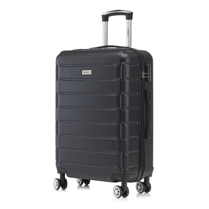 Hartschalen-Trolley-Reisekoffer mit Seitenansatz, ausziehbarem Griff und 4 Rollen