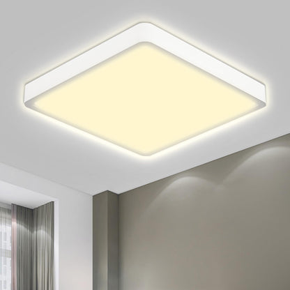 LED-Deckenleuchte, quadratische flache Form mit weißem Rahmen und gleichmäßigem Licht