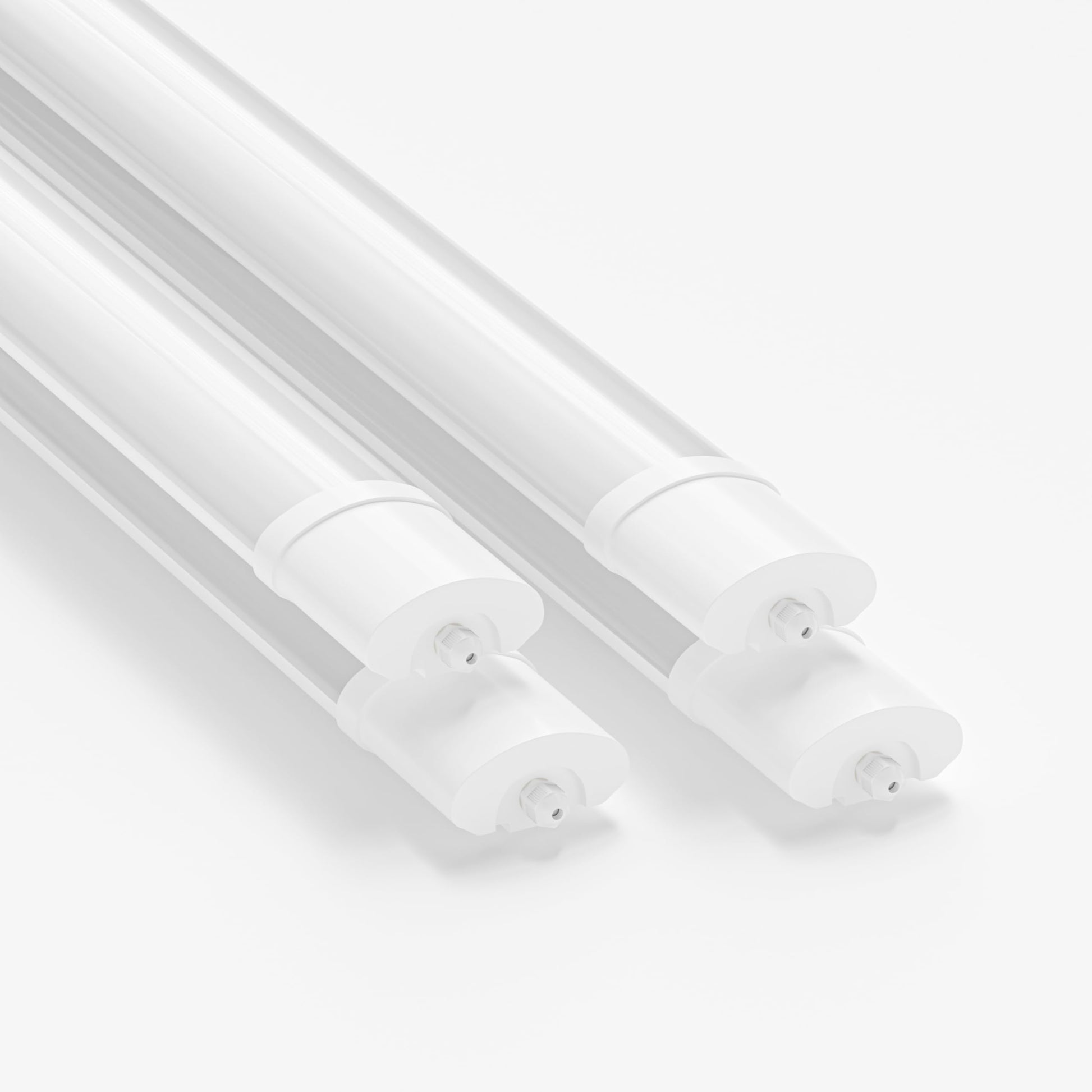 LED-Feuchtraumleuchte mit zwei weißen Röhren, Wannenform, zur Deckenmontage