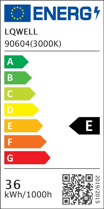 Energieeffizienzlabel für LQWELL LED-Deckenleuchte 90604 (3000K)