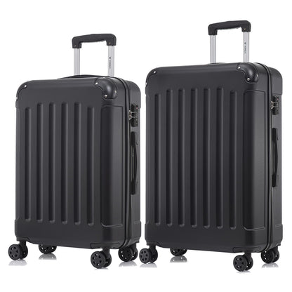 2-teiliges Hartschalen-Kofferset mit 4 Rollen, Trolleygriff, anthrazit