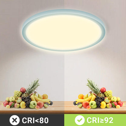 Runde LED-Deckenleuchte, warmweiß leuchtend, CRI 92, IP44