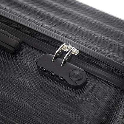 Hartschalenkoffer mit Zipper, eingelassenem TSA-Zahlenschloss und Zuglasche