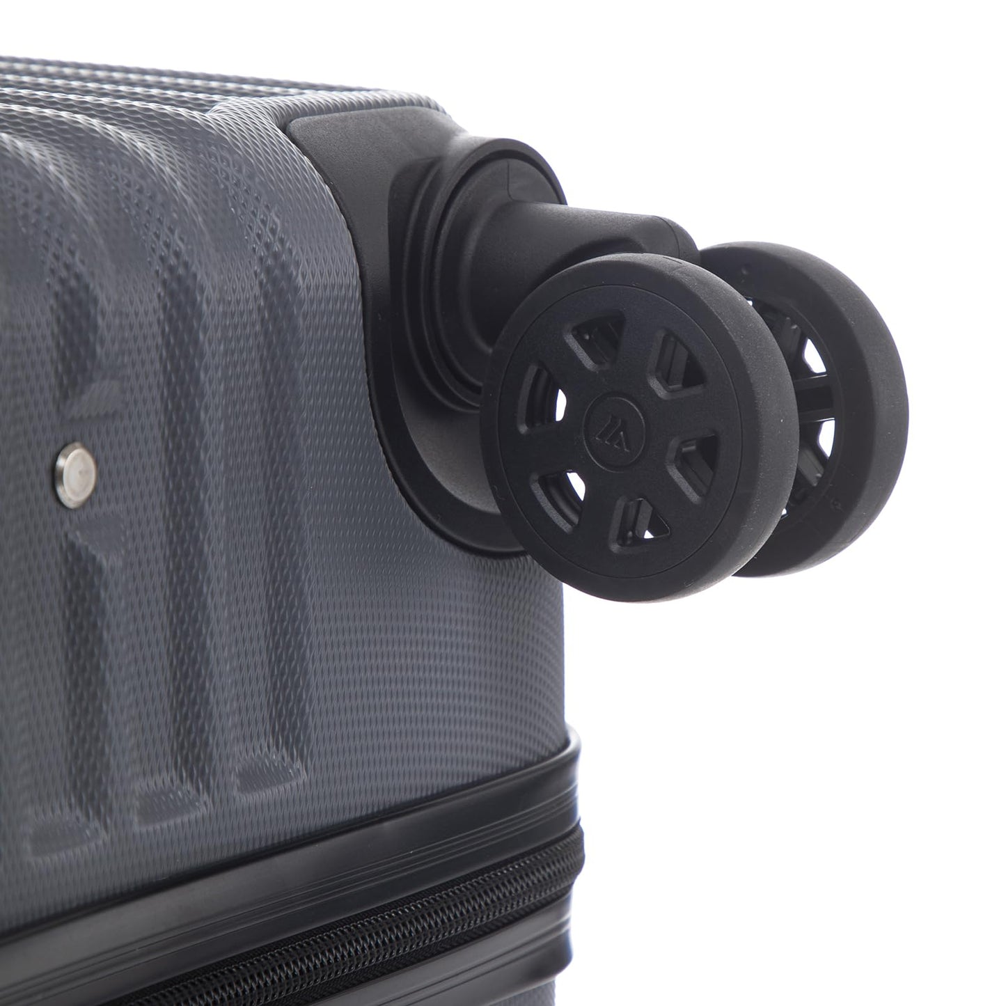 YONSLY® Rollkoffer-Rolle mit doppelten Rädern an der Hartschale, dunkelgrau