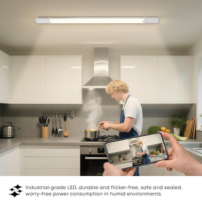 LED-Feuchtraumleuchte, flache Deckenleuchte für Feuchträume
