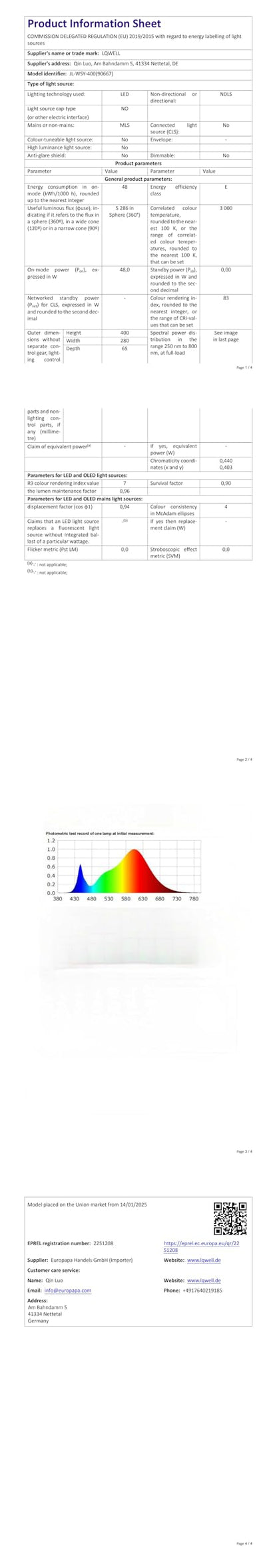 LED-Deckenleuchte mit zwei Ringen, 40 cm, Metall und Acryl