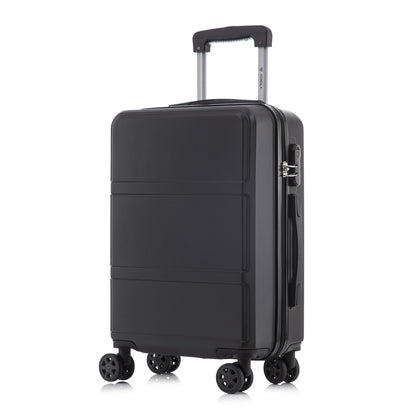 YONSLY® Hartschalen-Rollkoffer Schwarz mit Zahlenschloss und 4 Rollen
