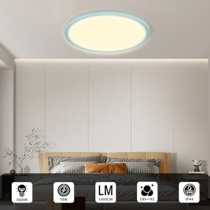 Flache runde LED-Deckenleuchte mit warmweißem Lichtschein
