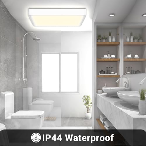 Ultradünnes LQWELL® Lichtpanel für die Decke, weißes Quadrat mit geringer Bautiefe