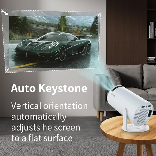 LQWELL® Mini-Projektor in Weiß, mit automatischer Keystone-Ausrichtung